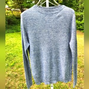Men's Tommy Bahama Blue Linen Crewneck Sweater- Men's Large